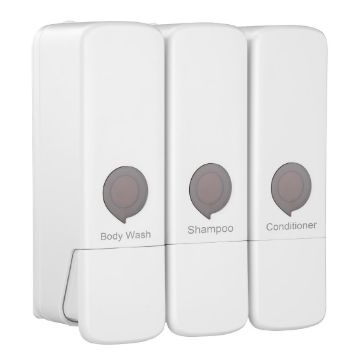 Picture of Jantex Triple Shower Dispenser White