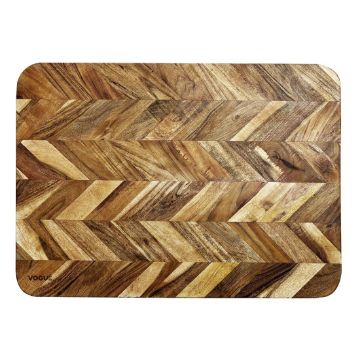 Picture of Vogue Chevron Effect Acacia Wood Chopping Board Large 560x405mm