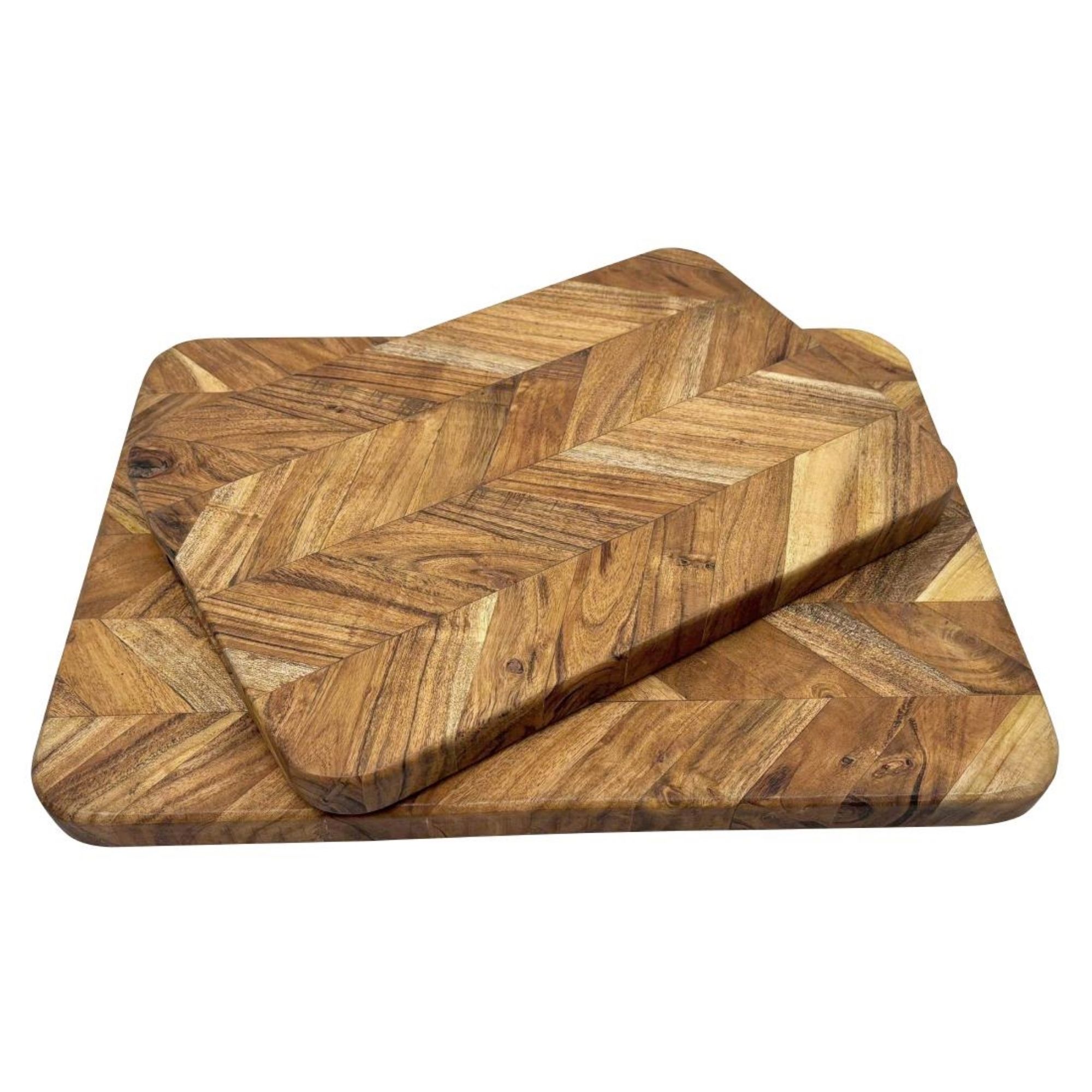 Picture of Vogue Chevron Effect Acacia Wood Chopping Board Large 560x405mm