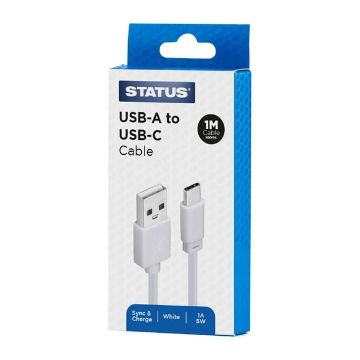 Picture of Status USB A to USB C Charging Lead 1m