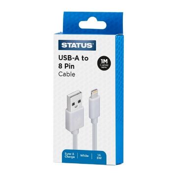 Picture of Status USB to 8-Pin (Lightning) Charging Lead 1m