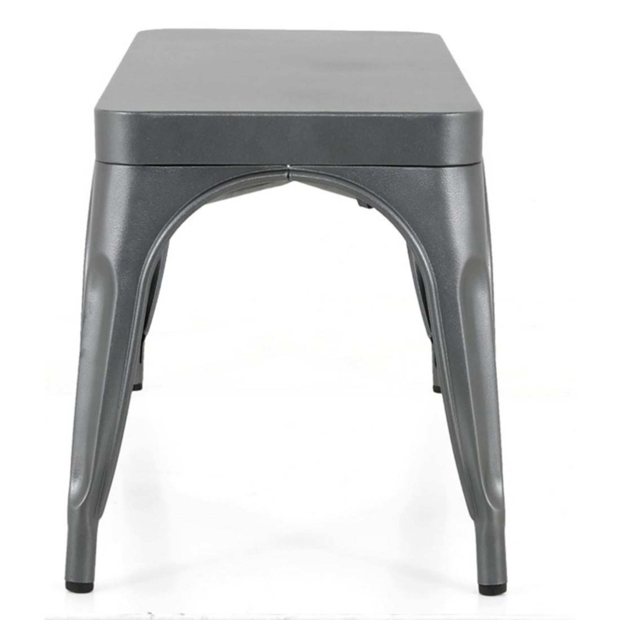 Picture of Bolero Bistro Metal Benches Gunmetal 1000mm (2 Pack)