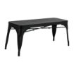 Picture of Bolero Bistro Metal Benches Black 1000mm (2 Pack)