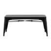 Picture of Bolero Bistro Metal Benches Black 1000mm (2 Pack)