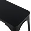 Picture of Bolero Bistro Metal Benches Black 1000mm (2 Pack)