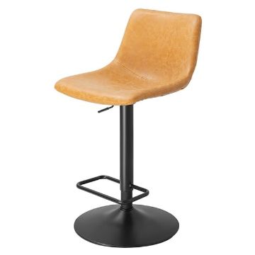 Picture of Bolero Diego Adjustable Bar Chairs Vintage Camel (2 Pack)