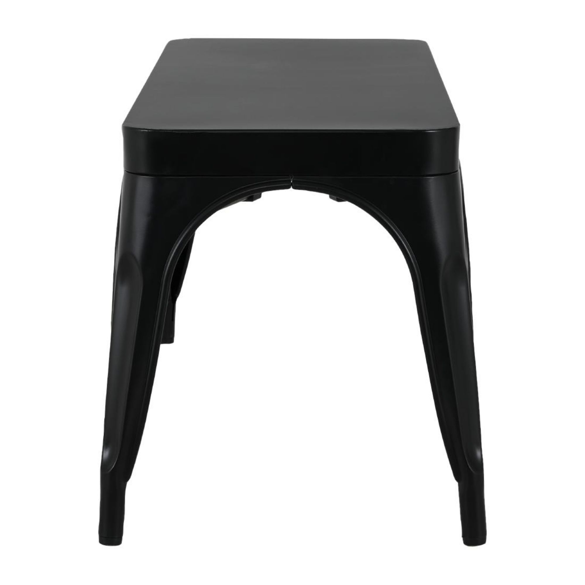 Picture of Bolero Bistro Metal Benches Black 1000mm (2 Pack)
