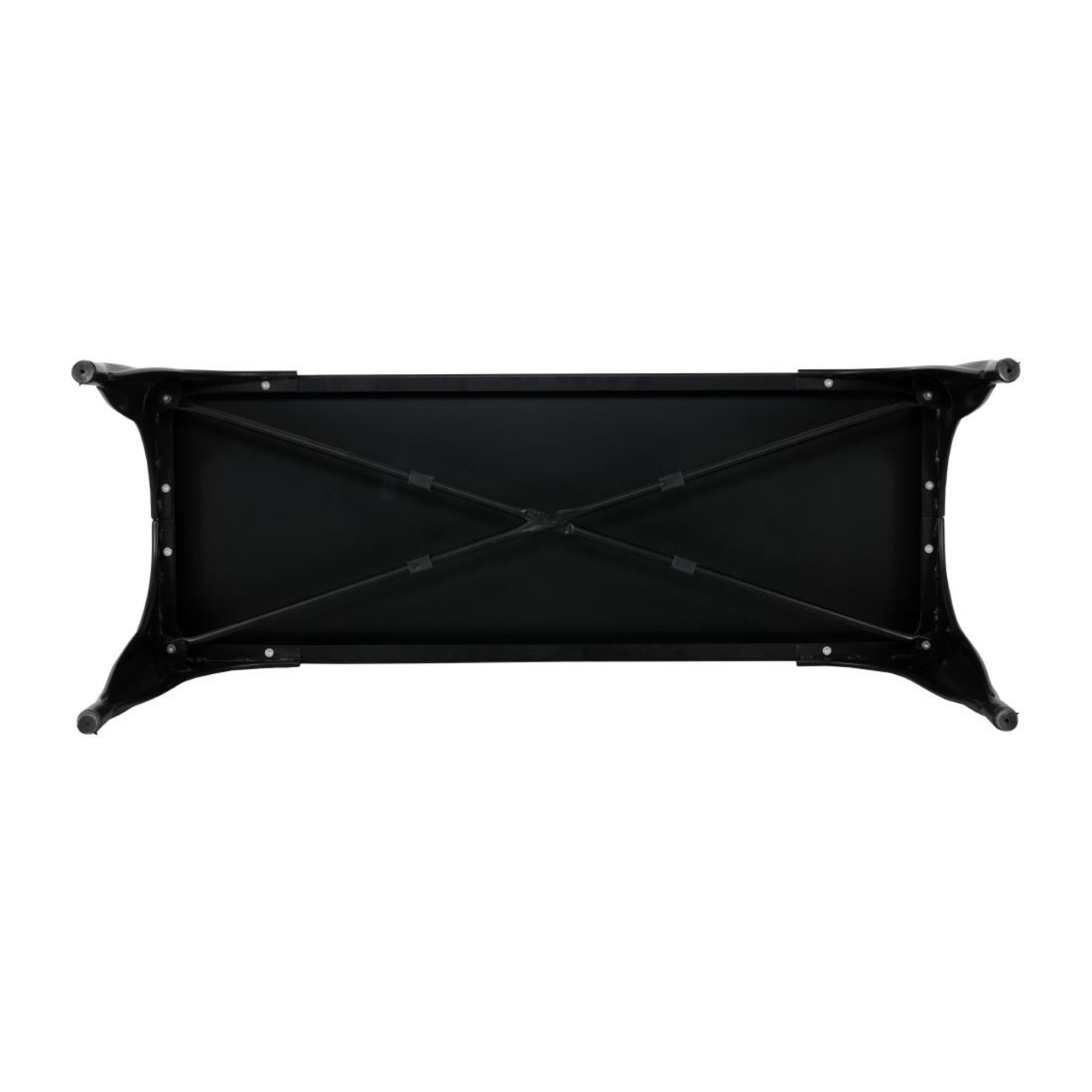 Picture of Bolero Bistro Metal Benches Black 1000mm (2 Pack)