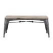 Picture of Bolero Bistro Indoor Bench Mango Wood & Gunmetal Frame 1000mm (2 Pack)