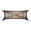 Picture of Bolero Bistro Indoor Bench Mango Wood & Gunmetal Frame 1000mm (2 Pack)