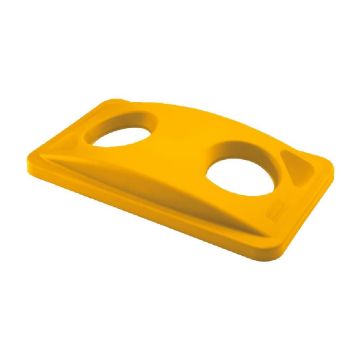 Picture of Rubbermaid Slim Jim Cans/Bottles Recycling Yellow Lid
