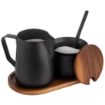 Picture of APS Acacia Wood And Stainless Steel Milk and Sugar Set