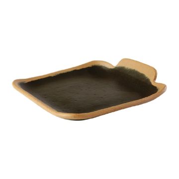 Picture of APS Crocker Square Platter Brown 140mm