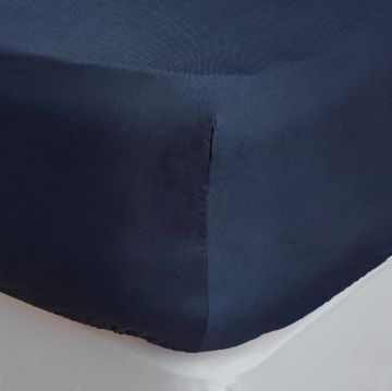 Picture of Mitre Essentials Temir Fitted Sheet Navy Single