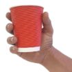 Picture of Fiesta Recyclable Coffee Cups Ripple Wall Red 340ml / 12oz (500 Pack)
