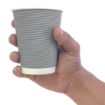 Picture of Fiesta Recyclable Coffee Cups Ripple Wall Charcoal 340ml / 12oz (25 Pack)