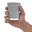 Picture of Fiesta Recyclable Coffee Cups Ripple Wall Charcoal 225ml / 8oz (25 Pack)