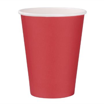 Picture of Fiesta Recyclable Single Wall Takeaway Coffee Cups Red 340ml / 12oz (1000 Pack)