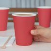 Picture of Fiesta Recyclable Single Wall Takeaway Coffee Cups Red 340ml / 12oz (50 Pack)