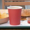 Picture of Fiesta Recyclable Single Wall Takeaway Coffee Cups Red 225ml / 8oz (1000 Pack)