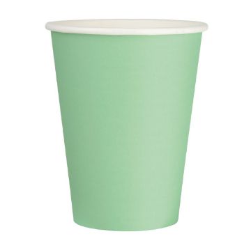 Picture of Fiesta Recyclable Single Wall Takeaway Coffee Cups Turquoise 340ml (50 Pack)