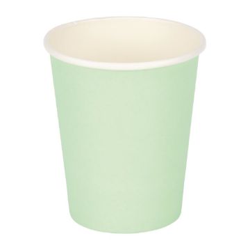 Picture of Fiesta Recyclable Coffee Cups Single Wall Turquoise 225ml / 8oz (50 Pack)