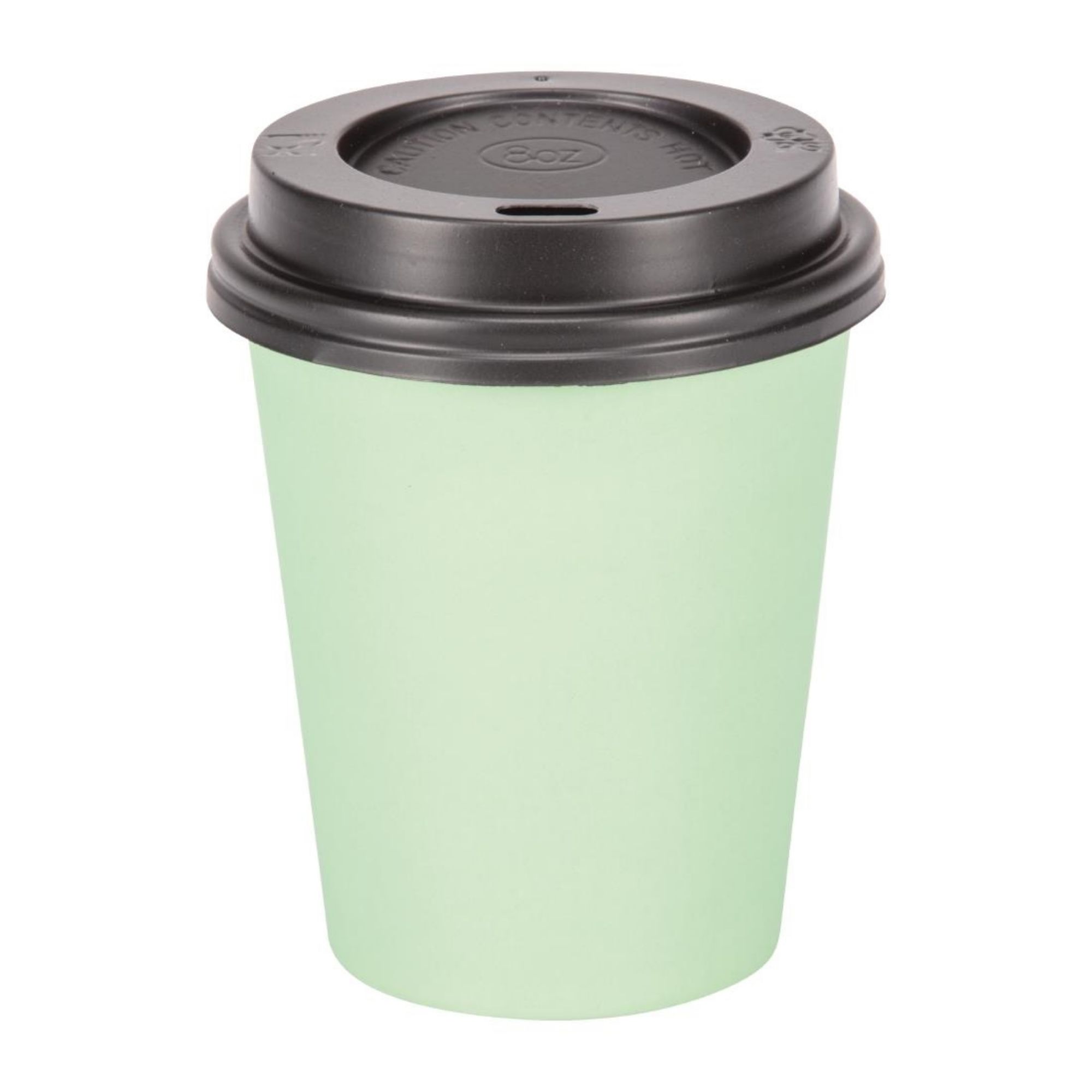 Picture of Fiesta Recyclable Coffee Cups Single Wall Turquoise 225ml / 8oz (50 Pack)