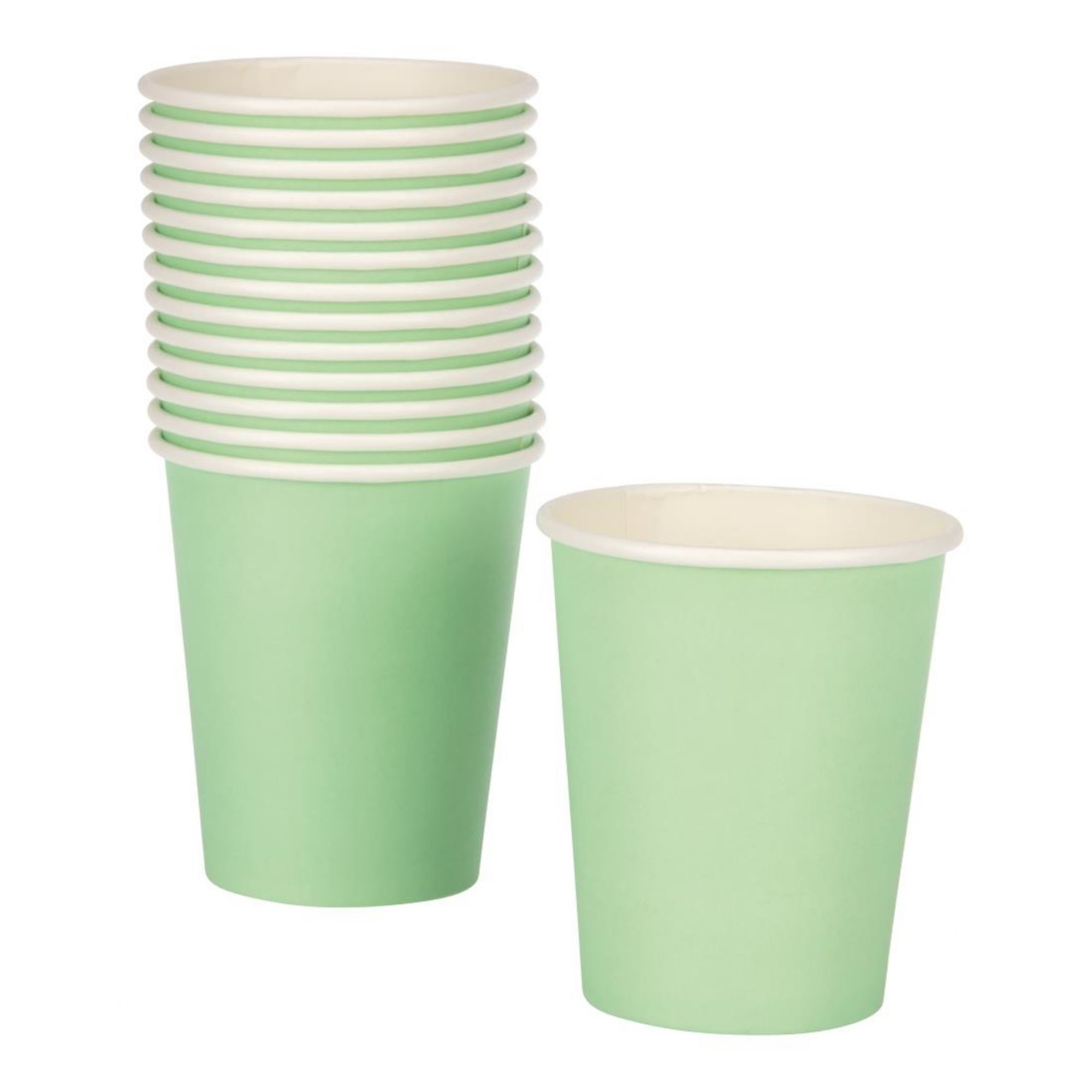 Picture of Fiesta Recyclable Coffee Cups Single Wall Turquoise 225ml / 8oz (1000 Pack)