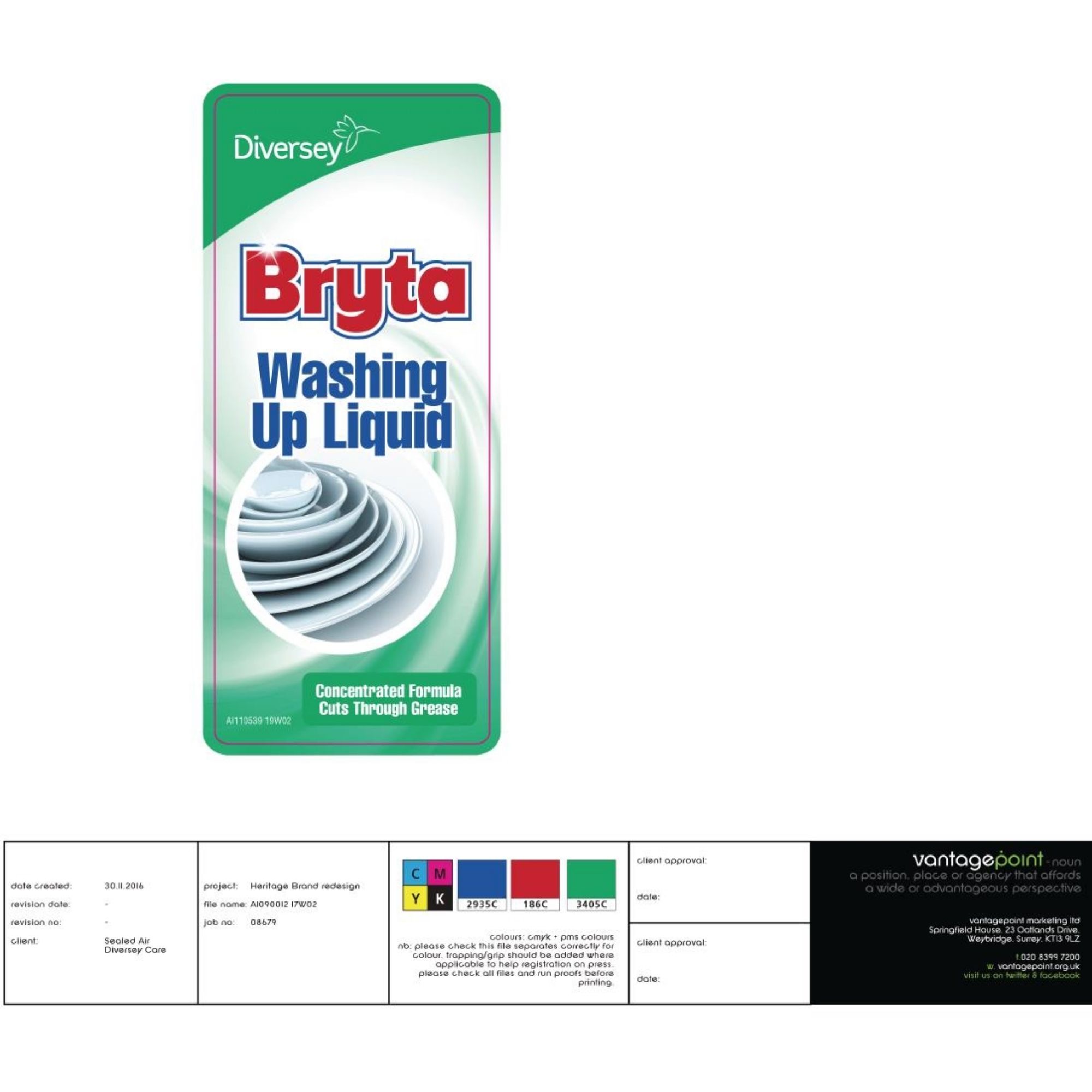 Picture of Bryta Washing Up Liquid Concentrate 1Ltr