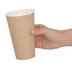 Picture of Fiesta Recyclable Single Wall Takeaway Coffee Cups Kraft 455ml / 16oz (50 Pack)