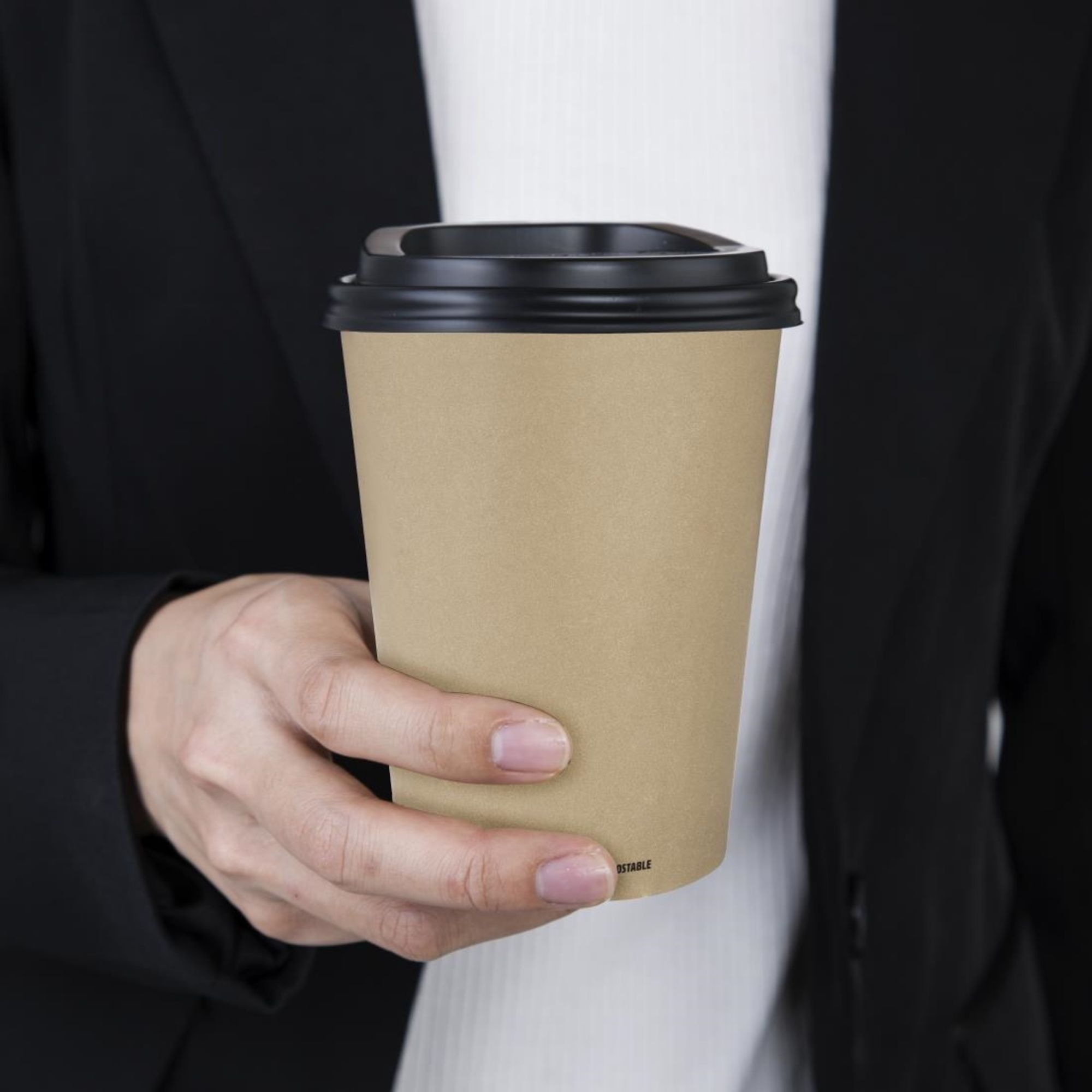 Picture of Fiesta Compostable Coffee Cups Single Wall 340ml / 12oz (1000 Pack)